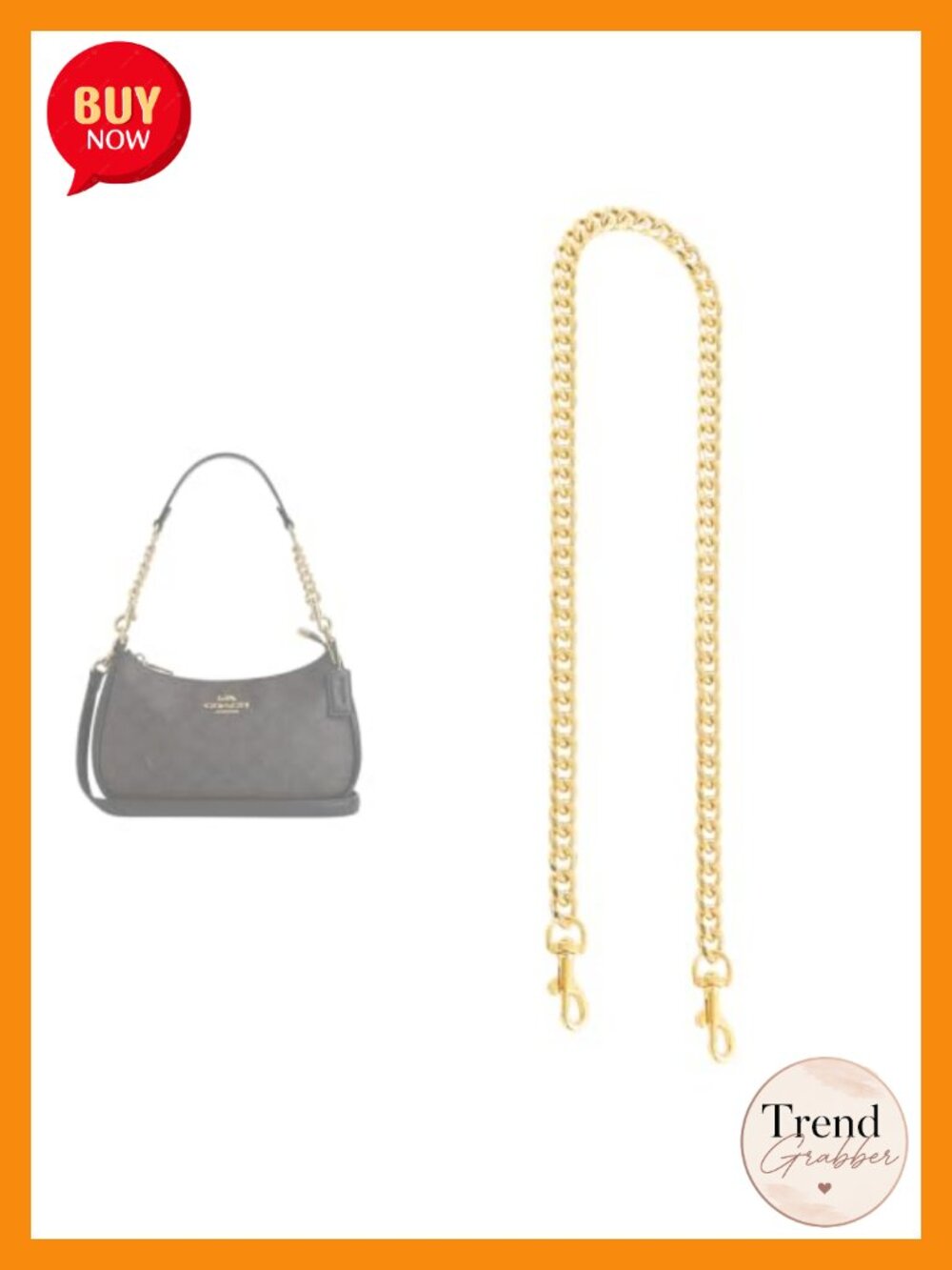 Copper Alloy Purse Chain Shoulder Strap Bag Replacement 35.43 In